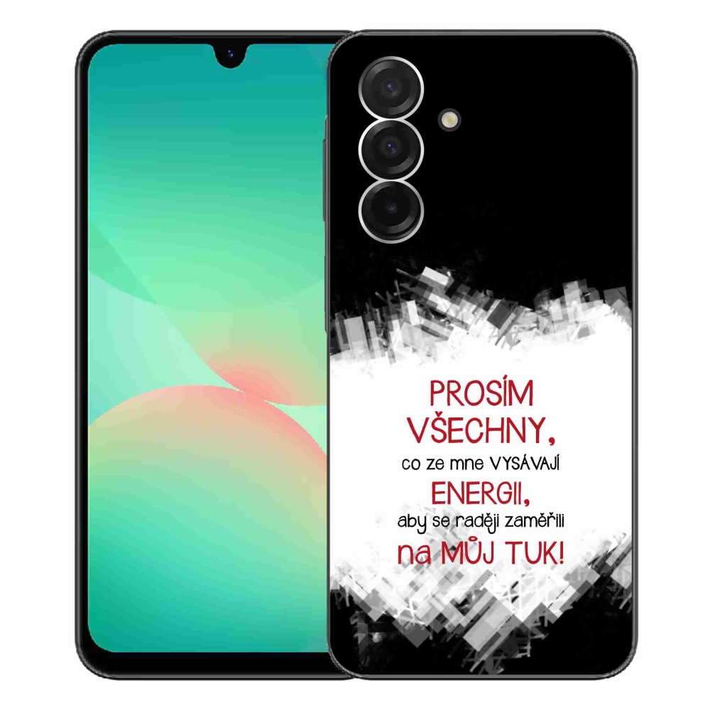Gelový kryt mmCase na Samsung Galaxy A26 5G - vtipný text 1 červený