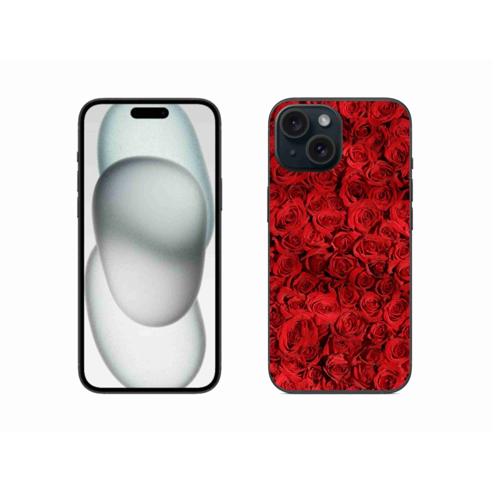 Gelový kryt mmCase na iPhone 15 - růže