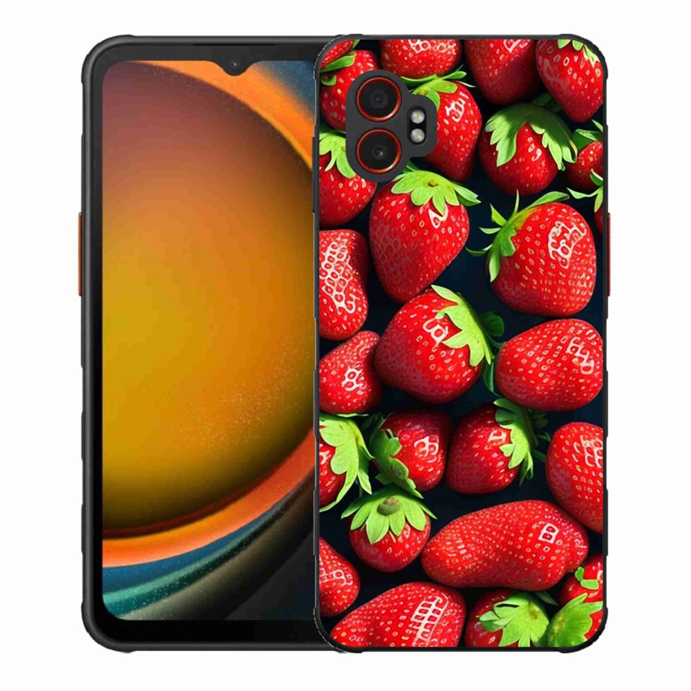 Gelový kryt mmCase na Samsung Galaxy Xcover 7 Pro - jahody
