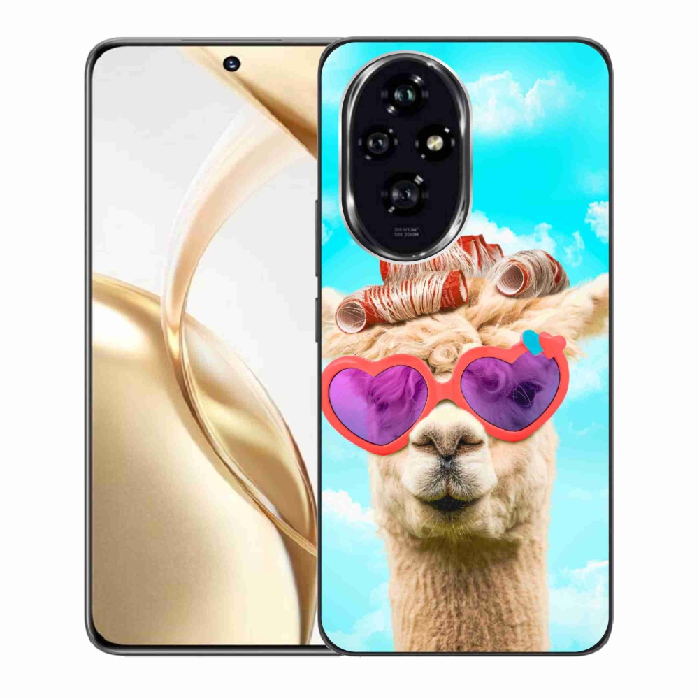Gelový kryt mmCase na Honor 200 5G - lama s brýlemi