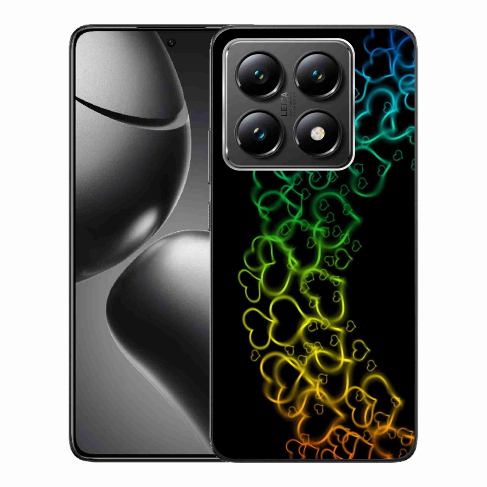 Gelový kryt mmCase na Xiaomi 14T - barevná srdíčka