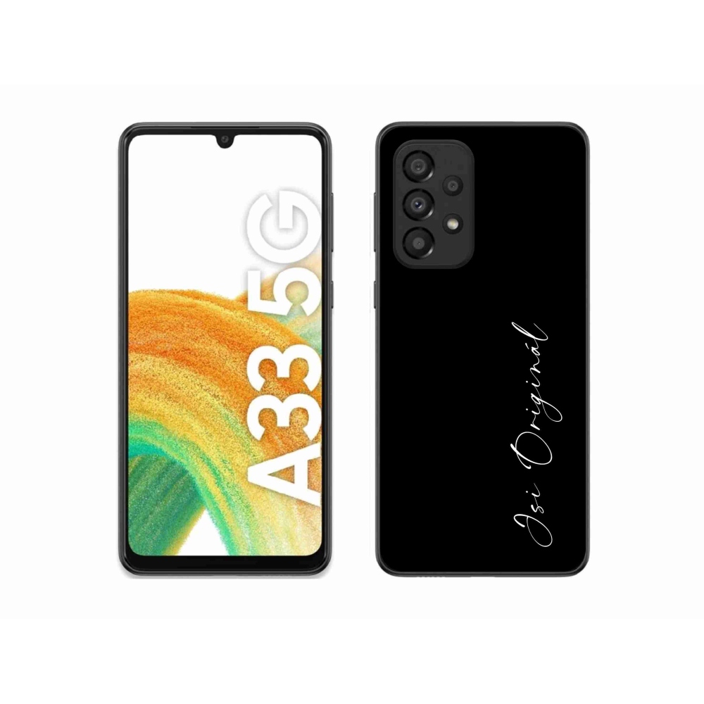 Gelový kryt mmCase na Samsung Galaxy A33 5G - jsi originál černé pozadí