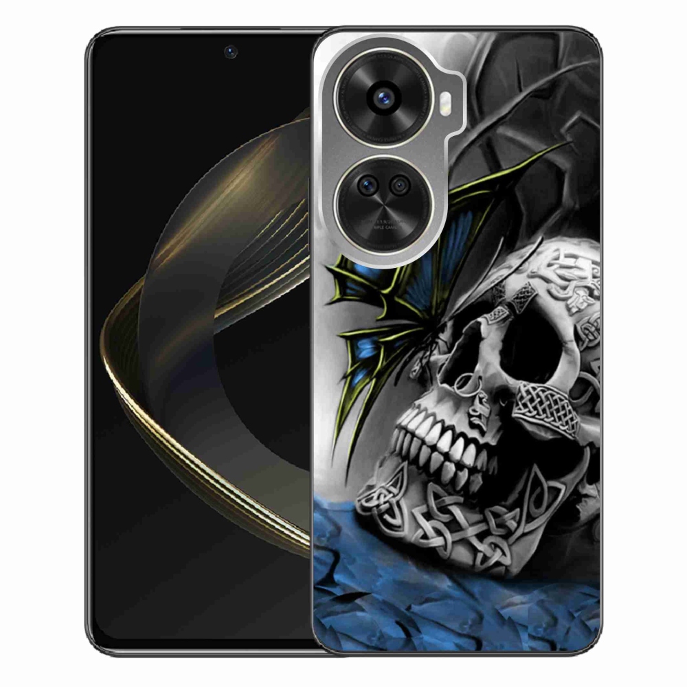 Gelový kryt mmCase na Huawei Nova 12 SE - motýl a lebka