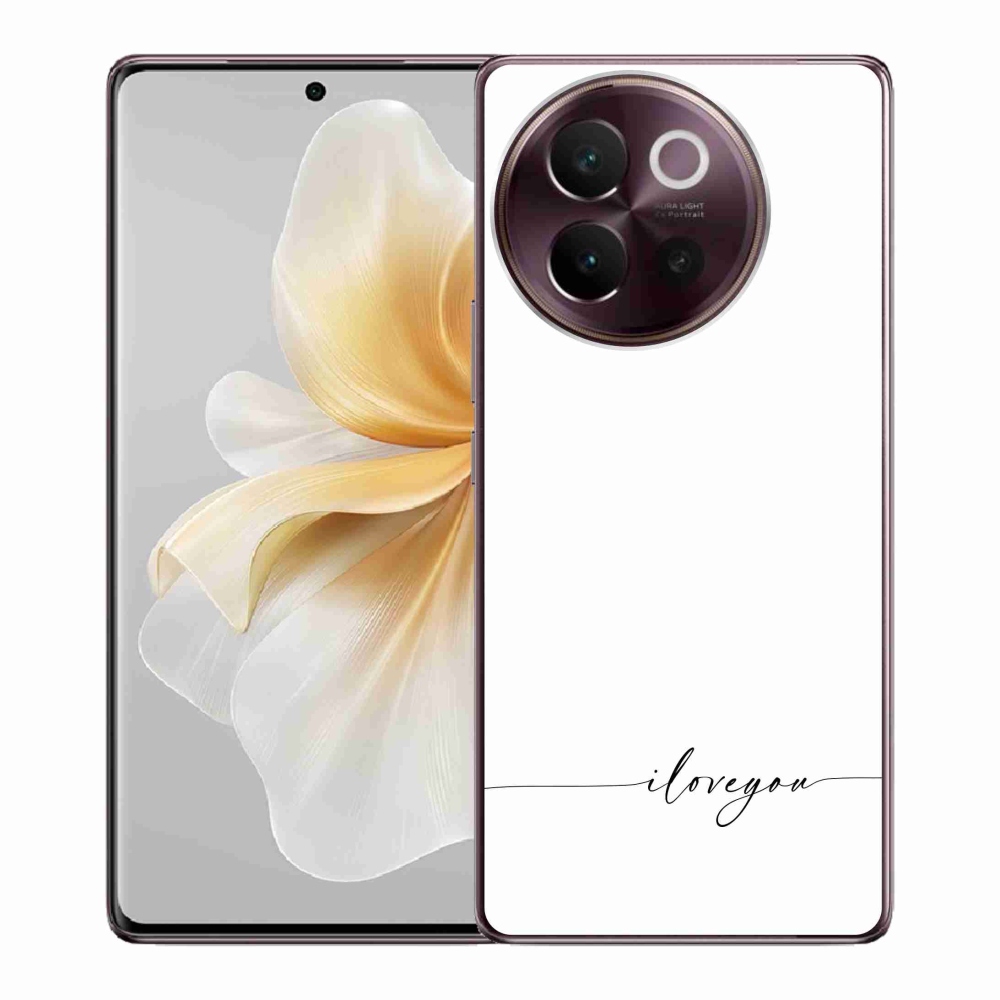 Gelový kryt mmCase na Vivo V40 Lite 5G - I love you bílé pozadí