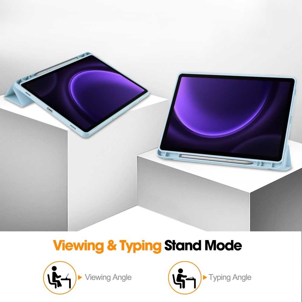 Case chytré zavírací pouzdro na Samsung Galaxy Tab S9 FE/Tab S10 FE - světlemodré