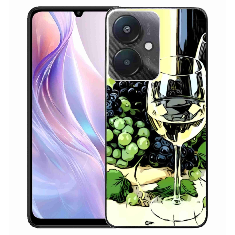 Gelový kryt mmCase na Xiaomi Redmi 13C 5G - sklenka vína