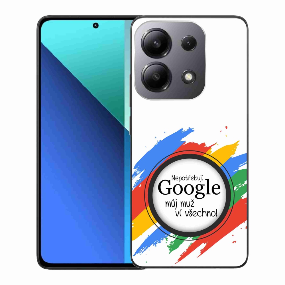 Gelový kryt mmCase na Xiaomi Redmi Note 13 - muž ví všechno bílé pozadí