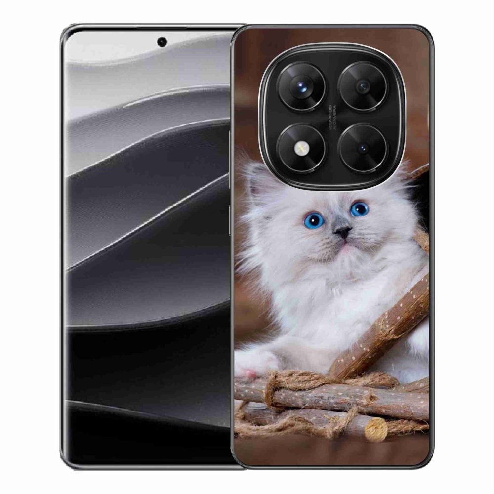 Gelový kryt mmCase na Xiaomi Redmi Note 14 Pro 5G/Poco X7 5G - bílé kotě