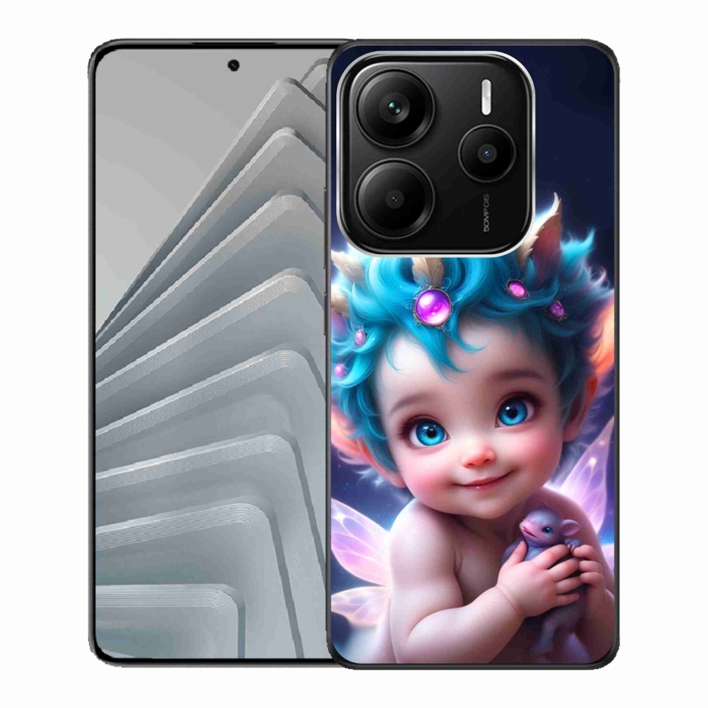 Gelový kryt mmCase na Xiaomi Redmi Note 14 5G - dítě s motýlími křídly