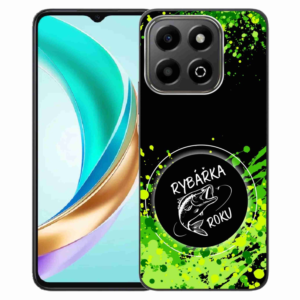 Gelový kryt mmCase na Honor X6b - rybářka roku černé pozadí