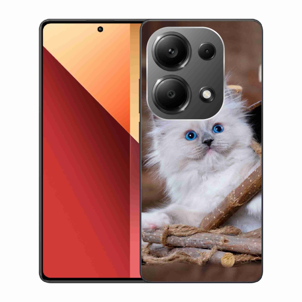 Gelový kryt mmCase na Xiaomi Redmi Note 13 Pro 4G/Poco M6 Pro - bílé kotě