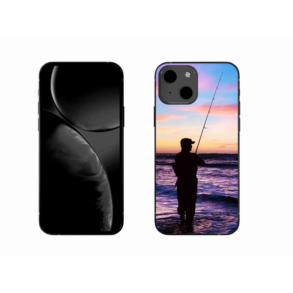 Gelový kryt mmCase na iPhone 13 6.1 - rybaření 1