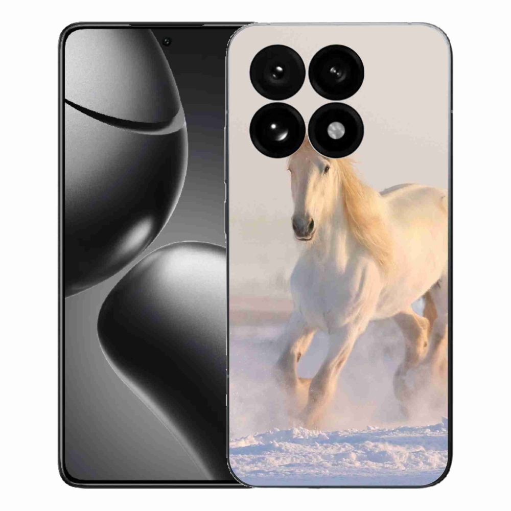 Gelový kryt mmCase na Xiaomi 15T - kůň ve sněhu