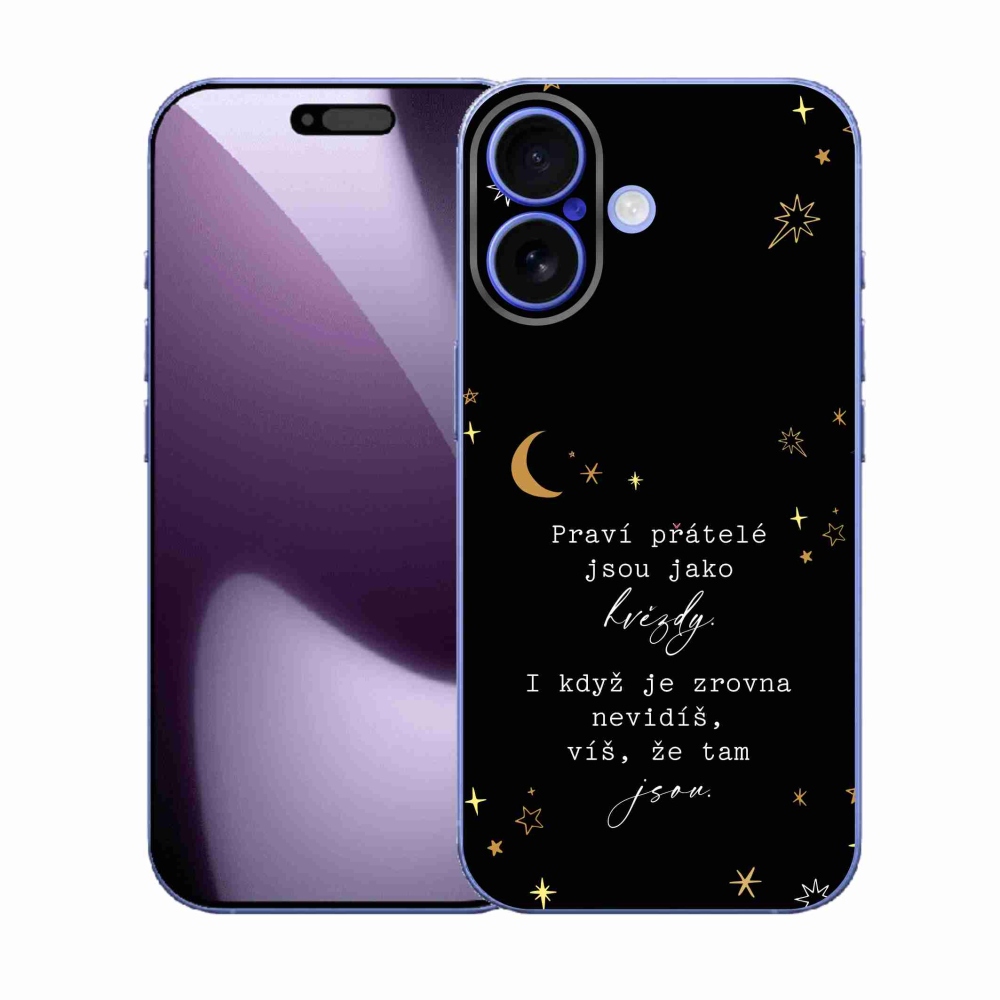 Gelový kryt mmCase na iPhone 17 - citát 6 černé pozadí