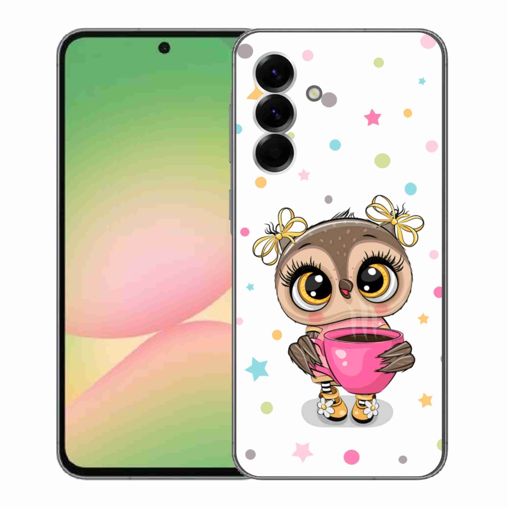 Gelový kryt mmCase na Samsung Galaxy A56 5G - kreslená sovička