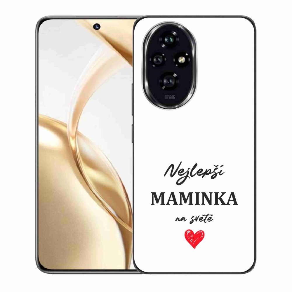 Gelový kryt mmCase na Honor 200 5G - nejlepší maminka 1 bílé pozadí