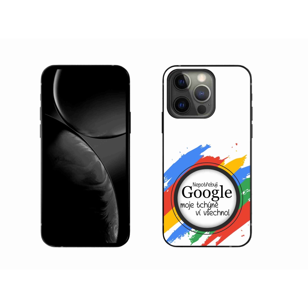 Gelový kryt mmCase na iPhone 13 Pro 6.1 - tchýně ví všechno bílé pozadí