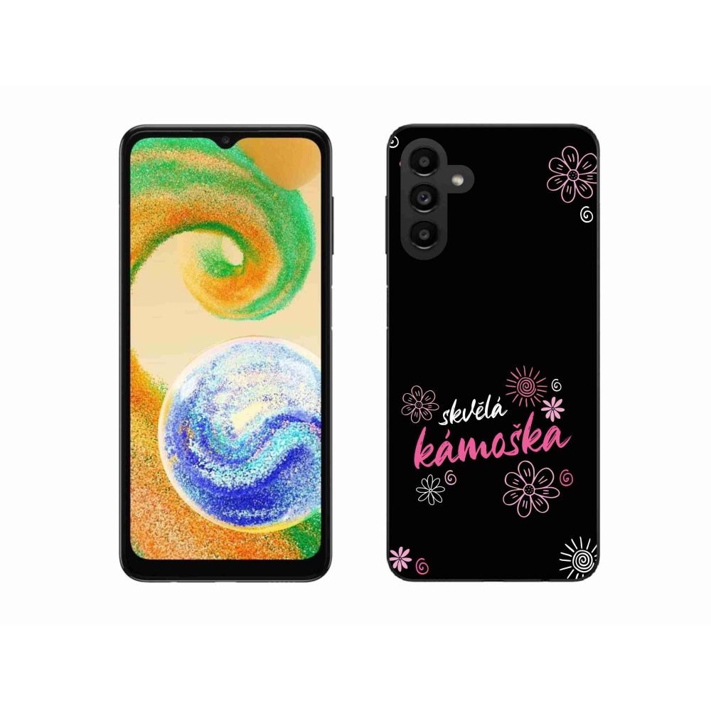 Gelový kryt mmCase na Samsung Galaxy A04s (164.7x76.7x9.1mm) - skvělá kámoška černé pozadí