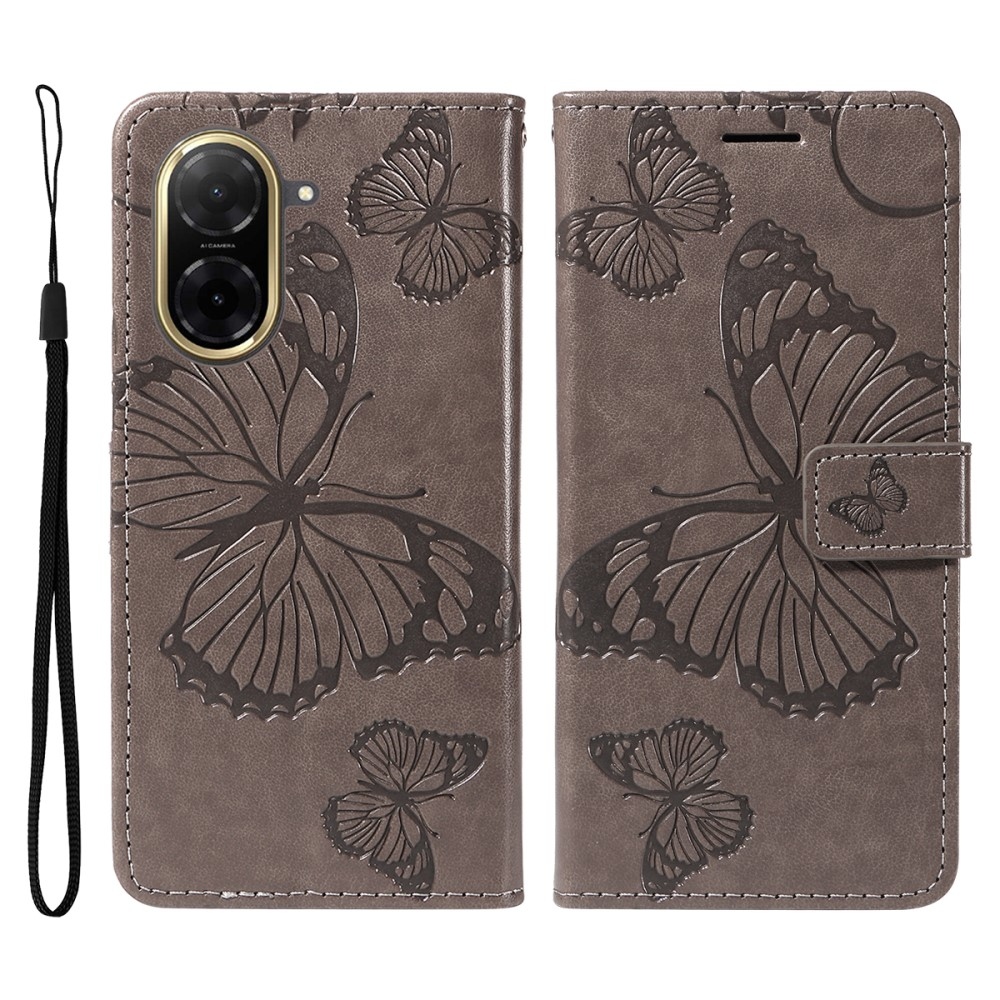 Big Butterfly knížkové pouzdro na Xiaomi Redmi A5 (171.7x77.8x8.3mm) - šedé