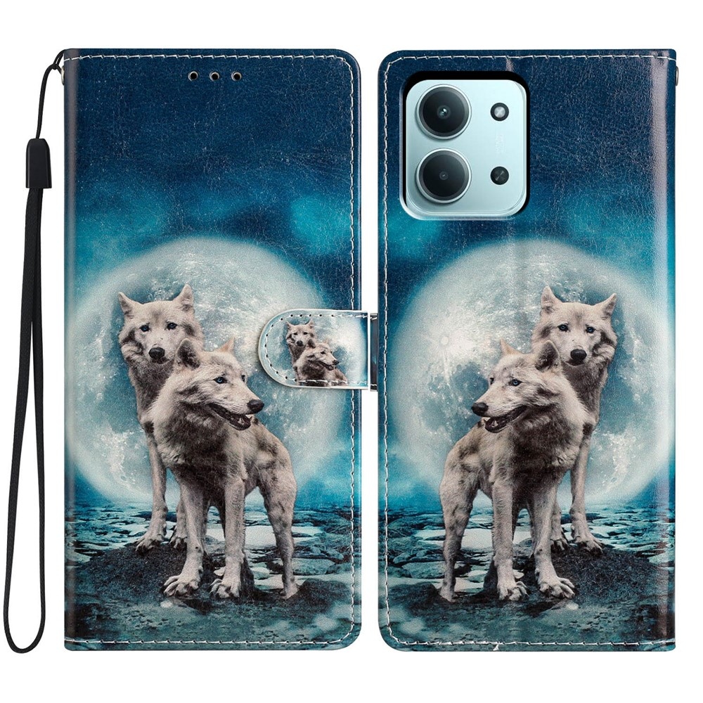 Unique knížkové pouzdro na Xiaomi Redmi 15C 4G/5G (173mm) - dva vlci