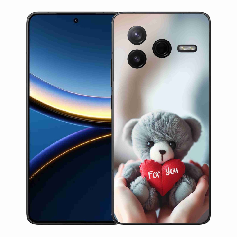 Gelový kryt mmCase na Xiaomi Poco F7 Pro - medvídek pro zamilované