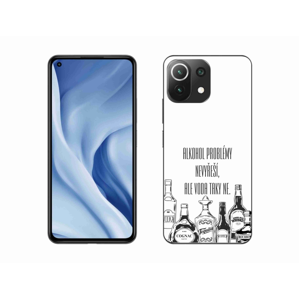 Gelový kryt mmCase na Xiaomi 11 Lite 5G NE - vtipný text bílé pozadí