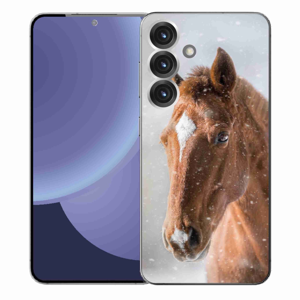 Gelový kryt mmCase na Samsung Galaxy S25+ - hnědý kůň 2