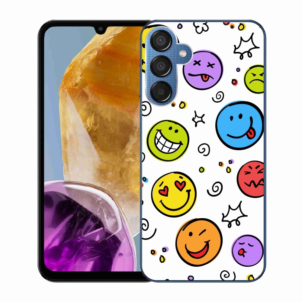 Gelový kryt mmCase na Samsung Galaxy M15 5G - smajlíci