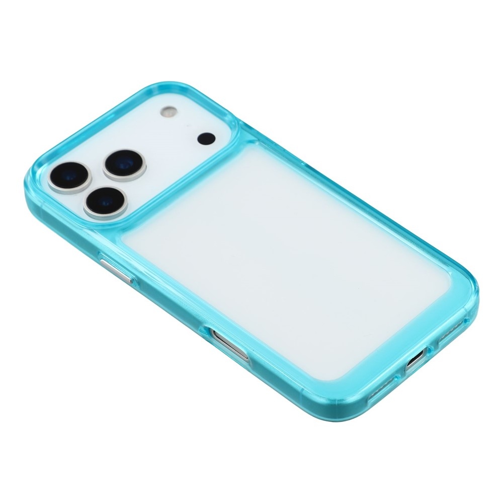 Gelový obal s pevnými zády na iPhone 17 Pro Max - světlemodrý