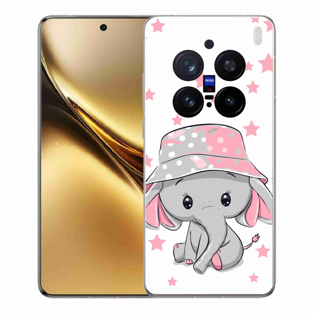 Gelový kryt mmCase na Vivo X200 Pro 5G - růžový slon