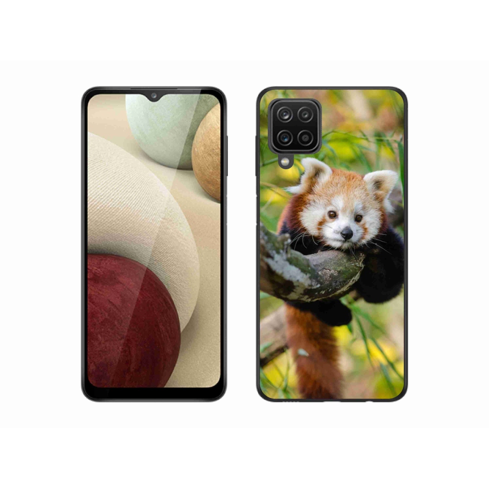 Gelový kryt mmCase na Samsung Galaxy M12 - panda červená