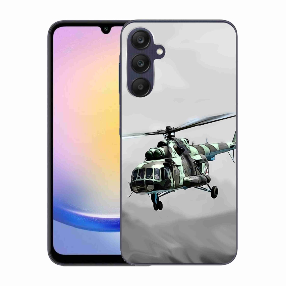Gelový kryt mmCase na Samsung Galaxy A25 5G - vojenský vrtulník