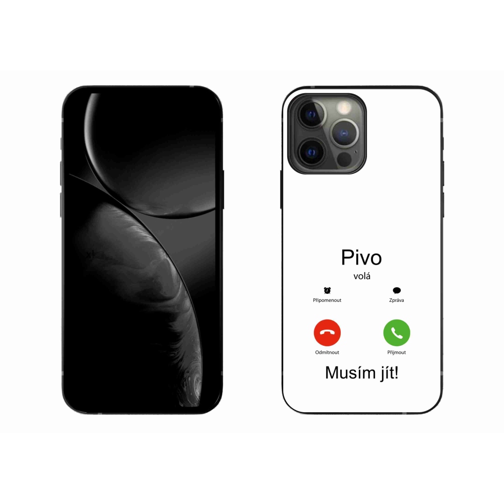 Gelový kryt mmCase na iPhone 13 Pro Max 6.7 - pivo volá bílé pozadí