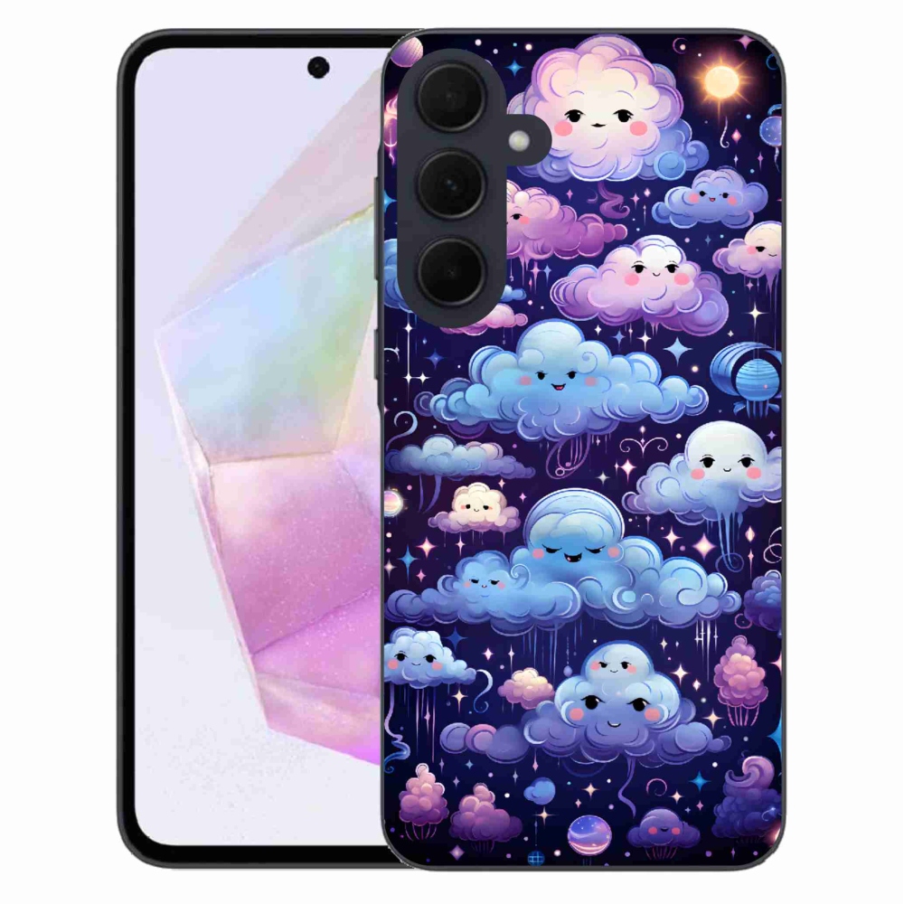 Gelový kryt mmCase na Samsung Galaxy A35 5G - mráčky