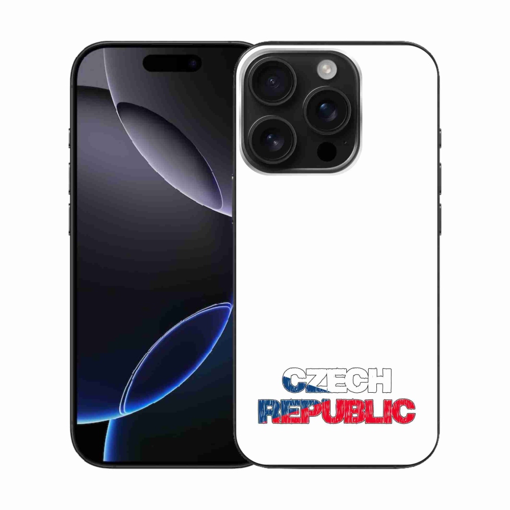 Gelový kryt mmCase na iPhone 16 Pro - Czech Republic bílé pozadí