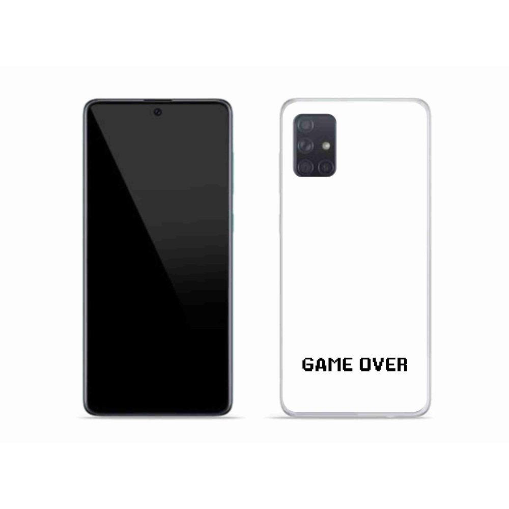 Gelový kryt mmCase na Samsung Galaxy A51 - game over bílé pozadí
