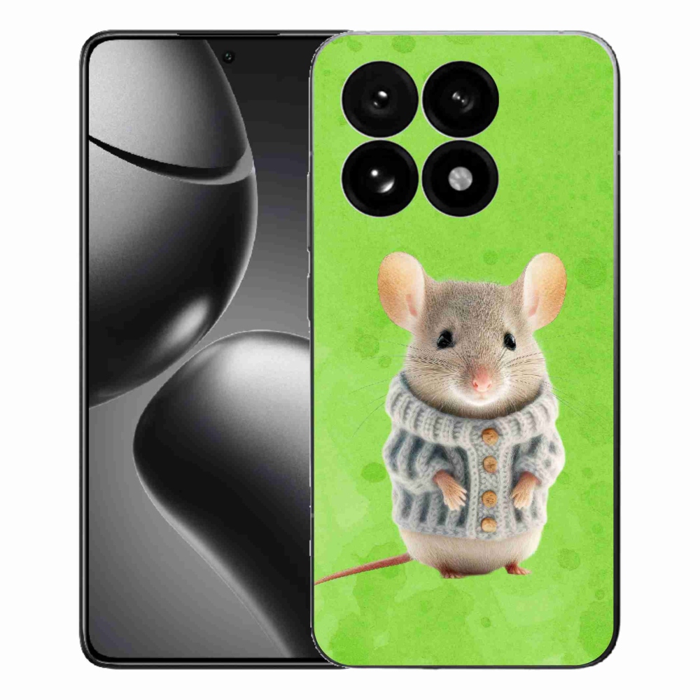 Gelový kryt mmCase na Xiaomi 15T - myška ve svetru