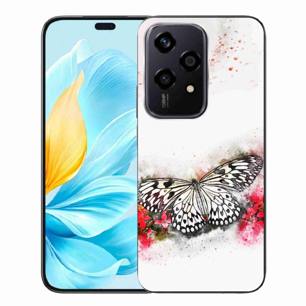 Gelový kryt mmCase na Honor 200 Lite 5G - černobílý motýl