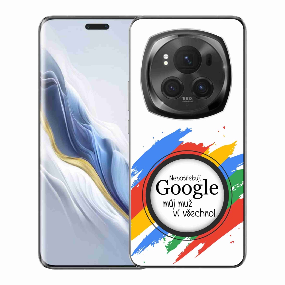 Gelový kryt mmCase na Honor Magic 6 Pro 5G - muž ví všechno bílé pozadí