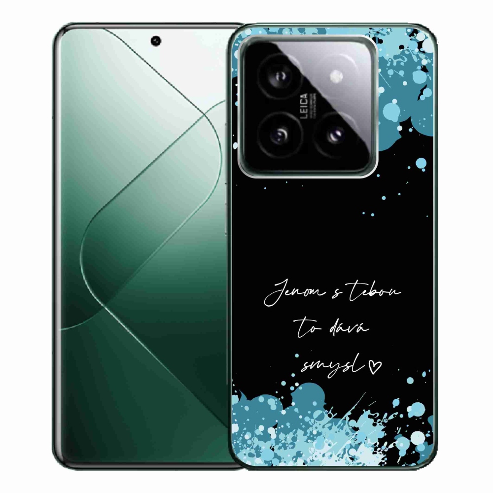 Gelový kryt mmCase na Xiaomi 14 Pro - zamilovaný text černé pozadí