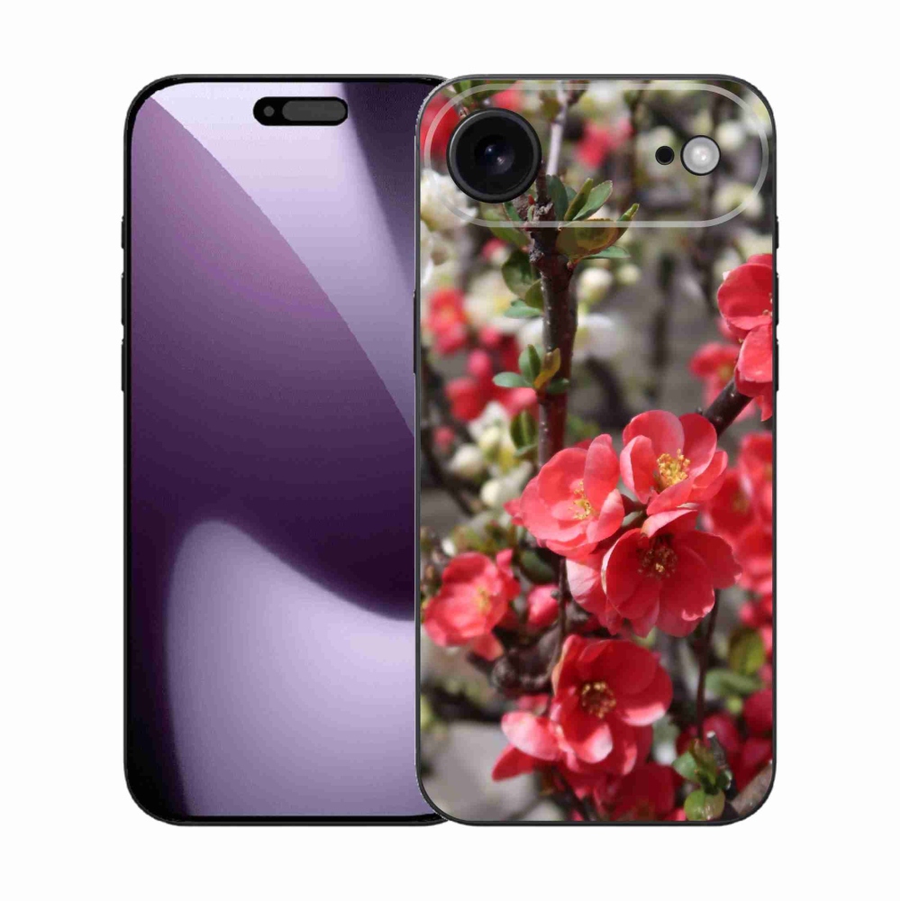 Gelový kryt mmCase na iPhone 17 Air - červené květy