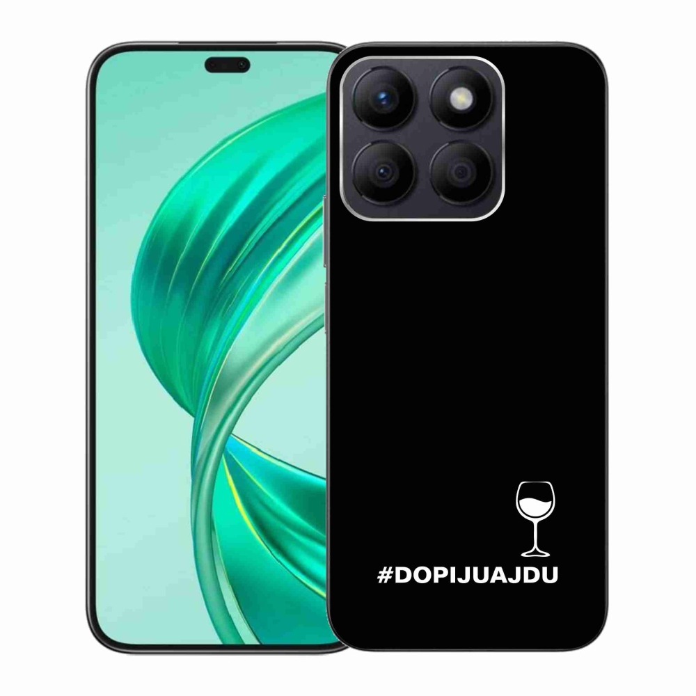 Gelový kryt mmCase na Honor X8b - vinný motiv černé pozadí