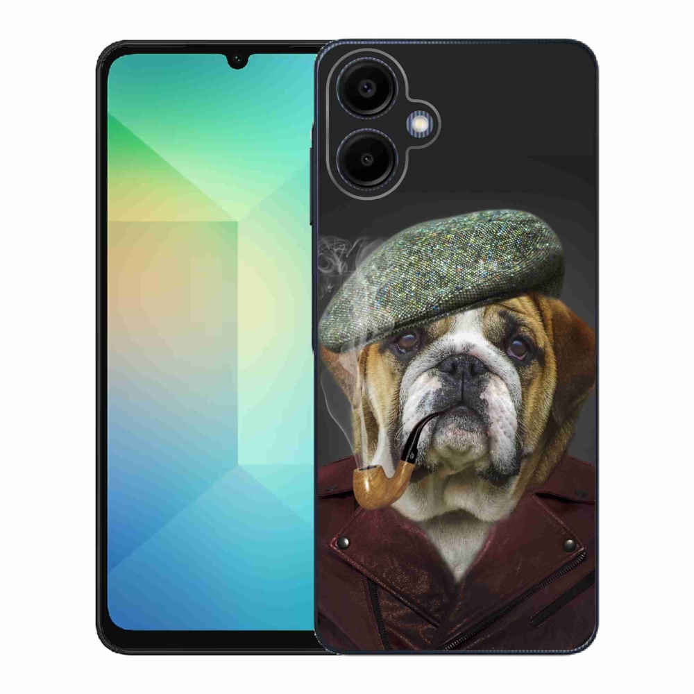 Gelový kryt mmCase na Samsung Galaxy A06 4G - pes s fajfkou