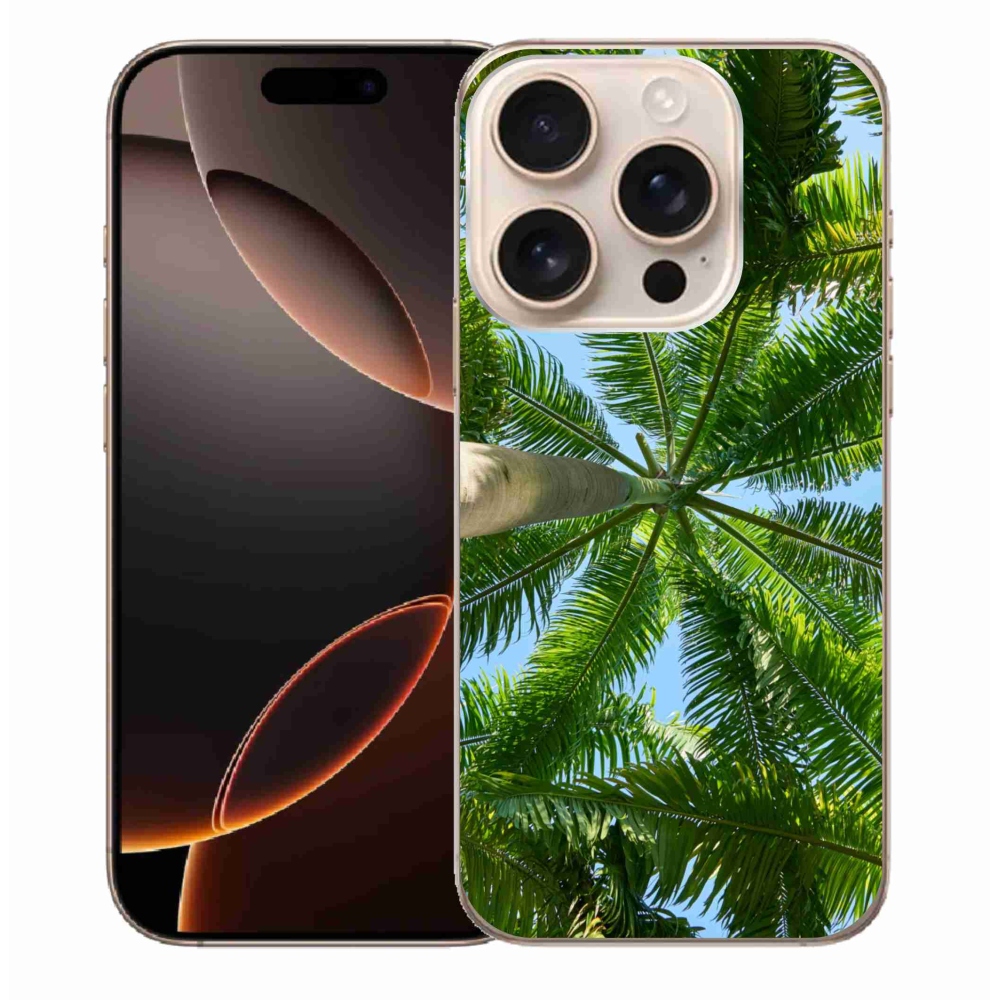 Gelový kryt mmCase na iPhone 16 Pro Max - palmy