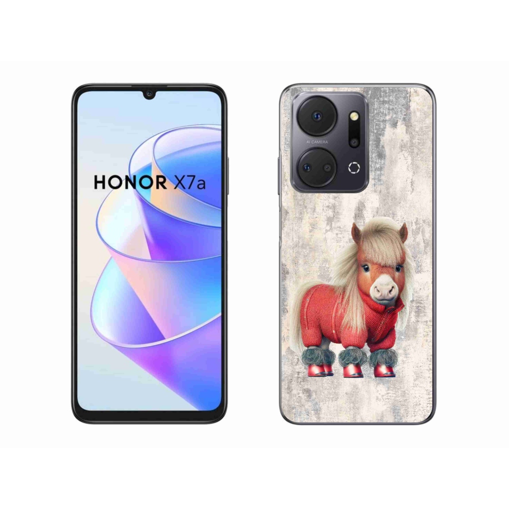 Gelový kryt mmCase na Honor X7a - poník ve svetru