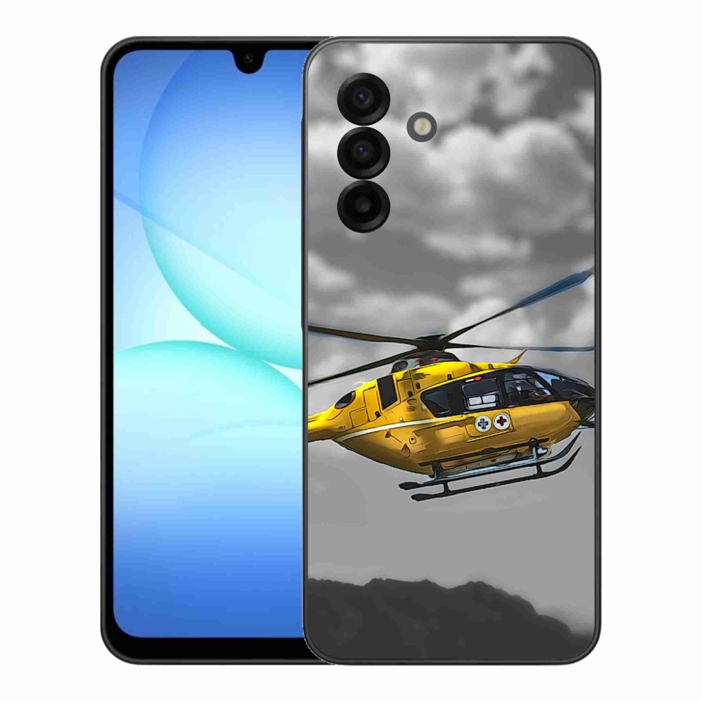 Gelový kryt mmCase na Samsung Galaxy A17 4G/5G - žlutá helikoptéra