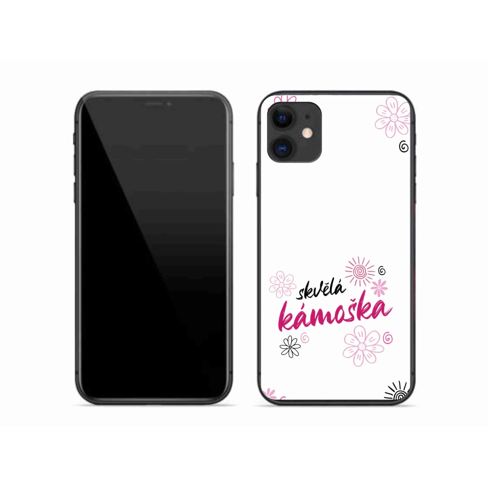 Gelový kryt mmCase na iPhone 11 - skvělá kámoška bílé pozadí