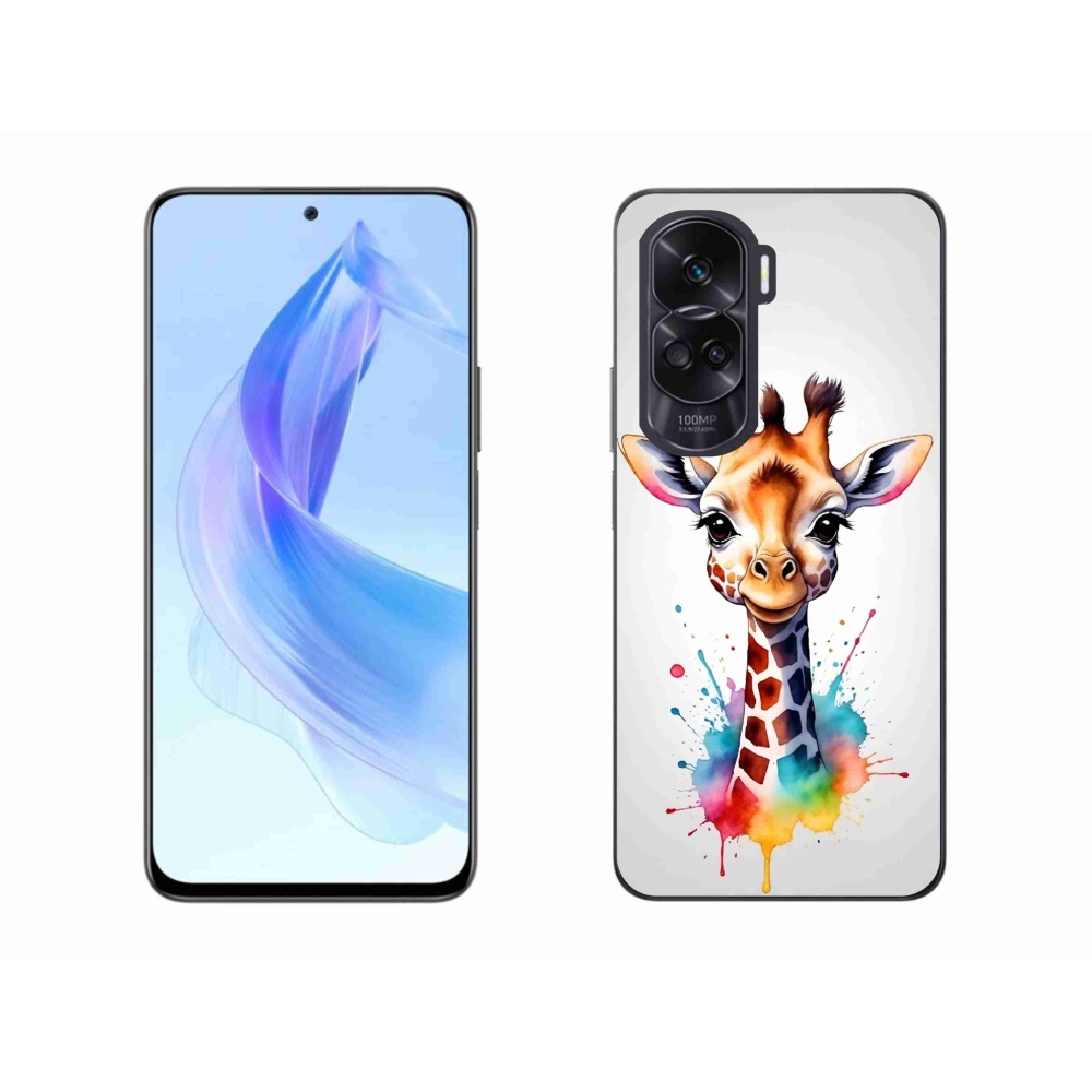 Gelový kryt mmCase na Honor 90 Lite - žirafa 1