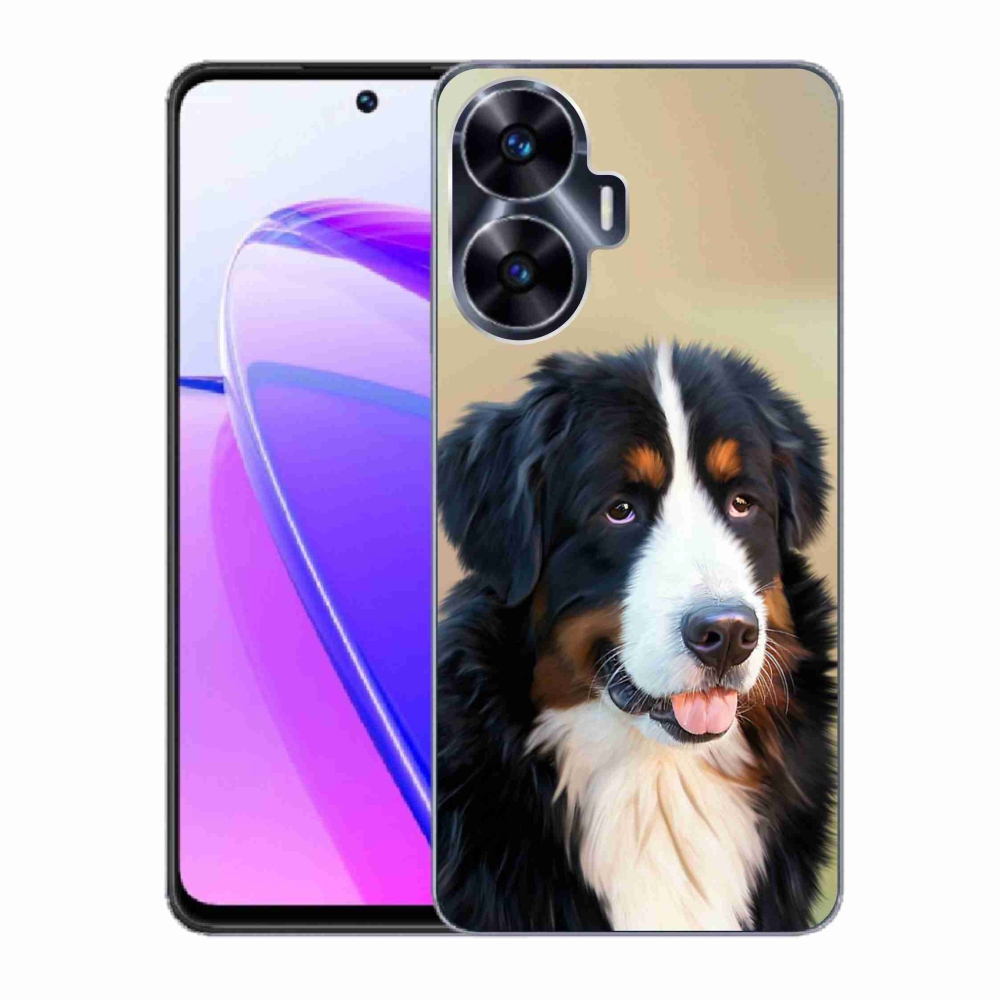 Gelový obal mmCase na Realme C55 - bernský salašnický pes