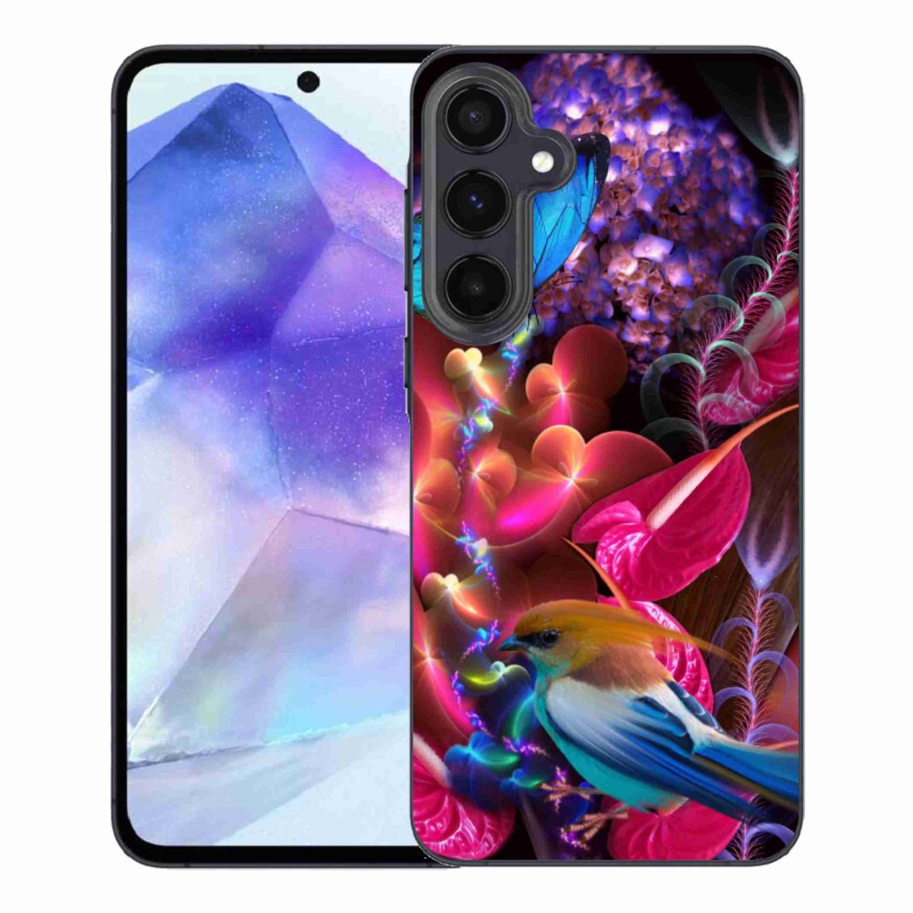 Gelový kryt mmCase na Samsung Galaxy A55 5G - barevné květiny